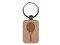 Tennis Racket Racquet Sports Engraved Wood Rectangle Keychain Tag Charm